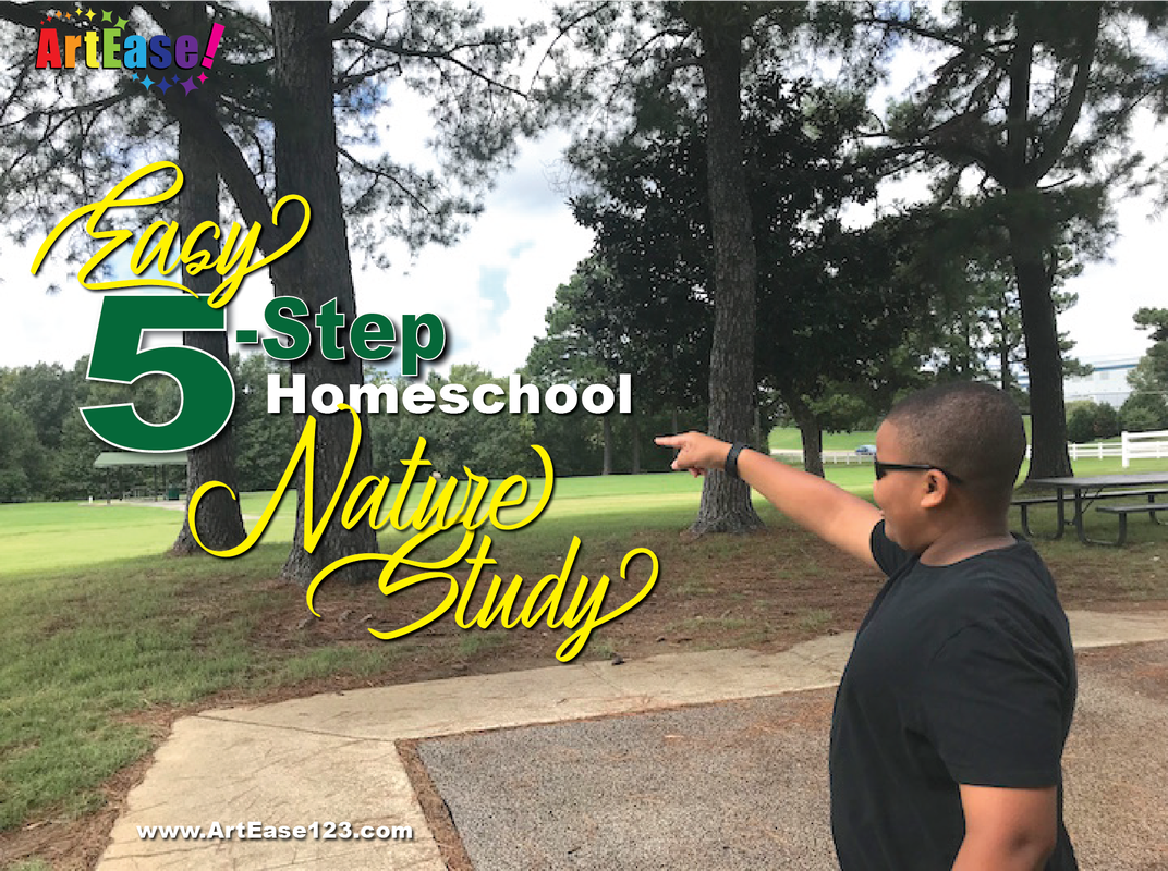 Easy 5-Step Homeschool Nature Study-Xander at Park Pointing